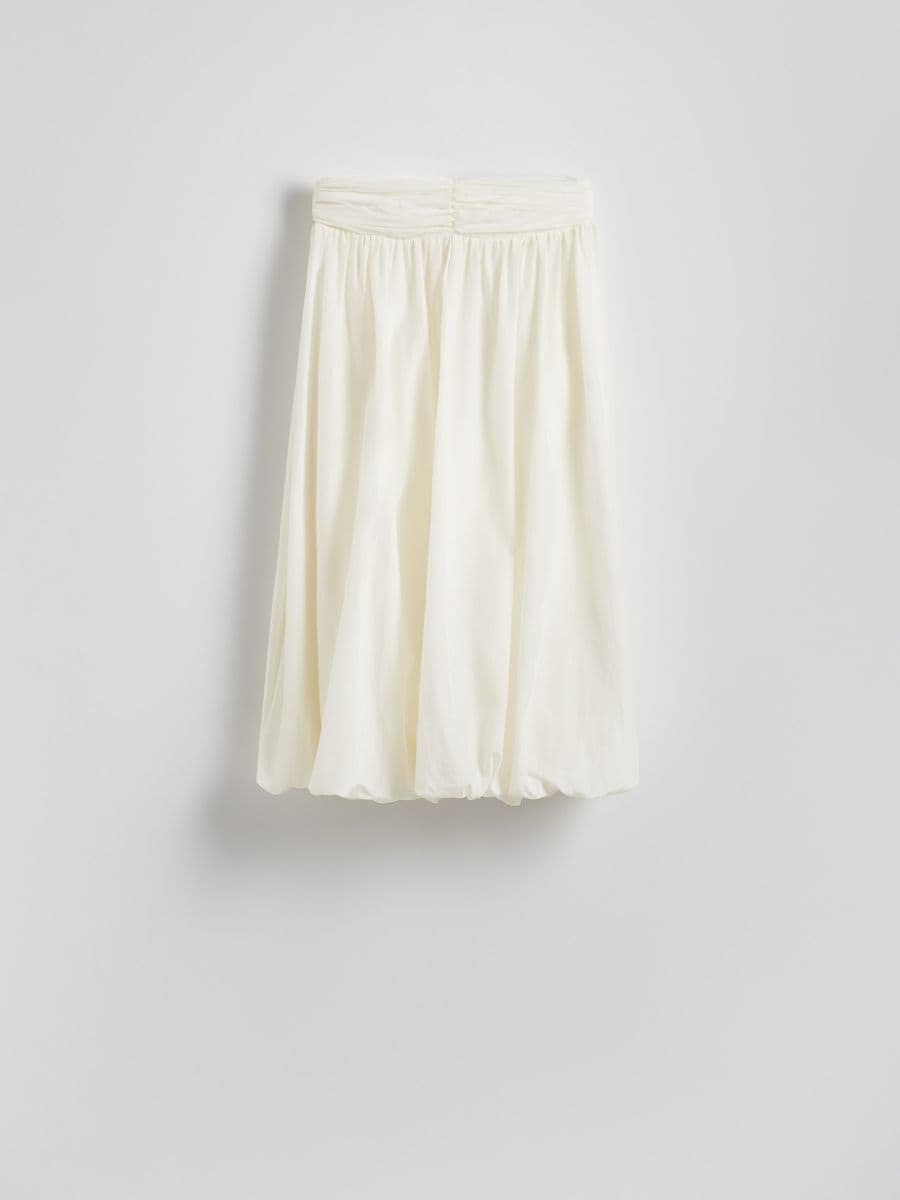 Balloon skirt made of viscose - cream - RESERVED - 6