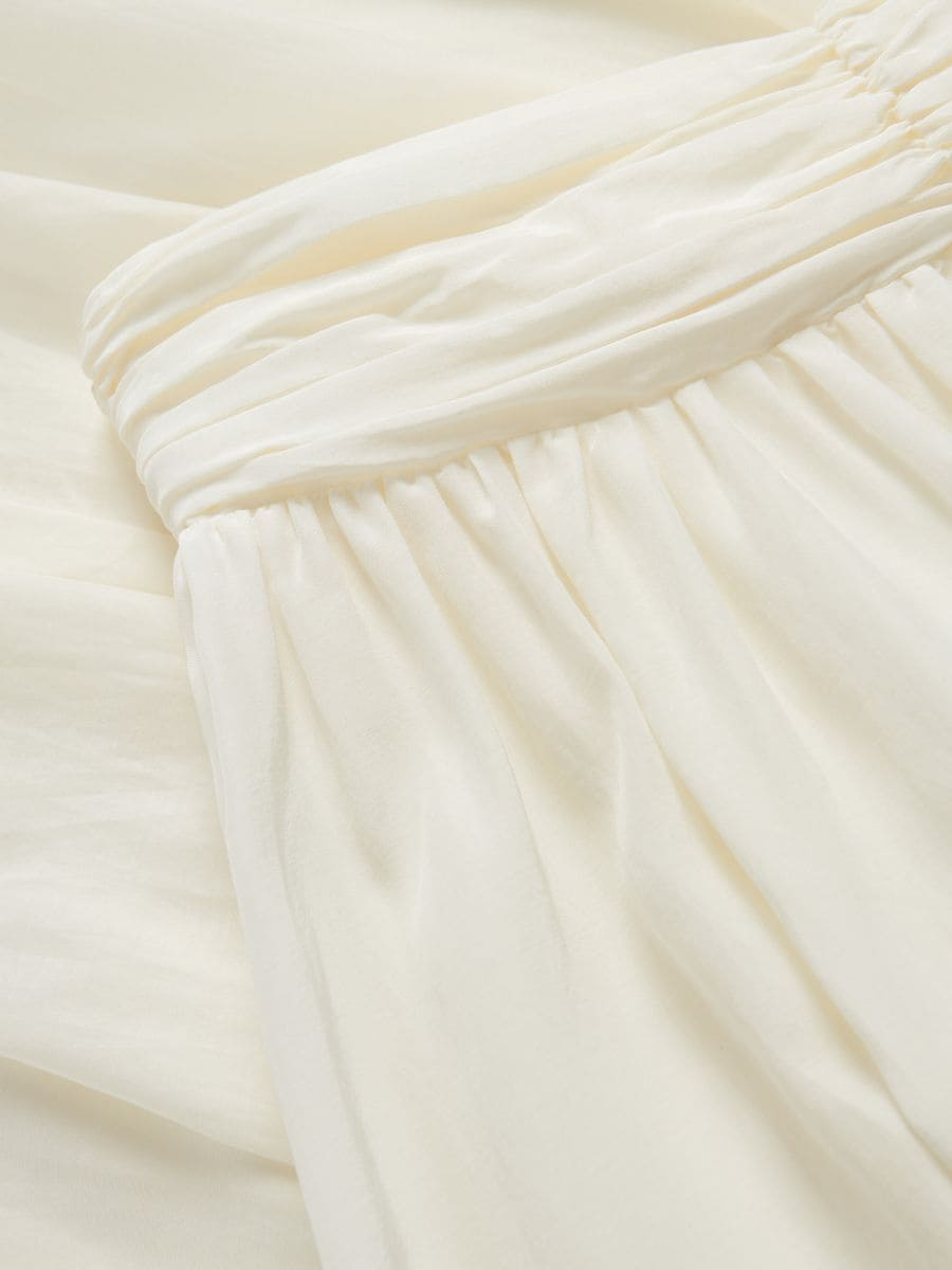 Balloon skirt made of viscose - cream - RESERVED - 7
