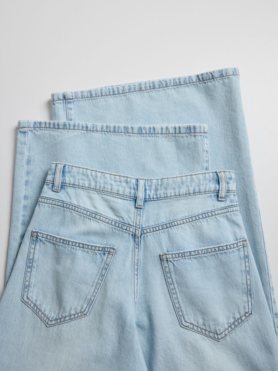 Jeans mit breiten Beinen - blau - RESERVED - 7
