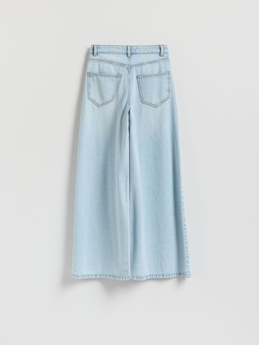 Jeans mit breiten Beinen - blau - RESERVED - 8