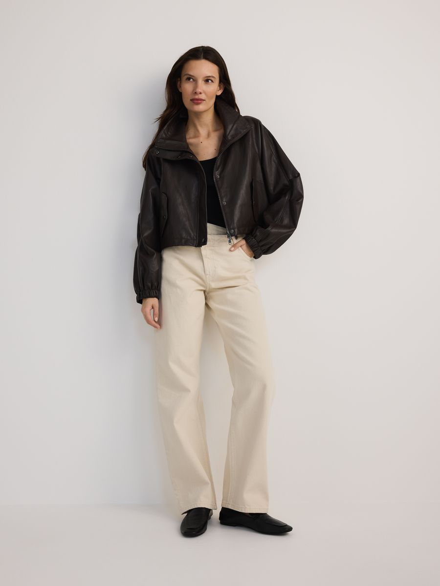 LADIES` OUTER JACKET - ΣΚΟΥΡΟ ΚΑΦΈ - RESERVED - 3