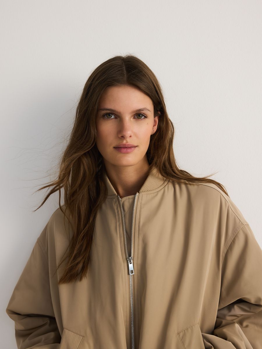 LADIES` OUTER JACKET - beige - RESERVED - 3