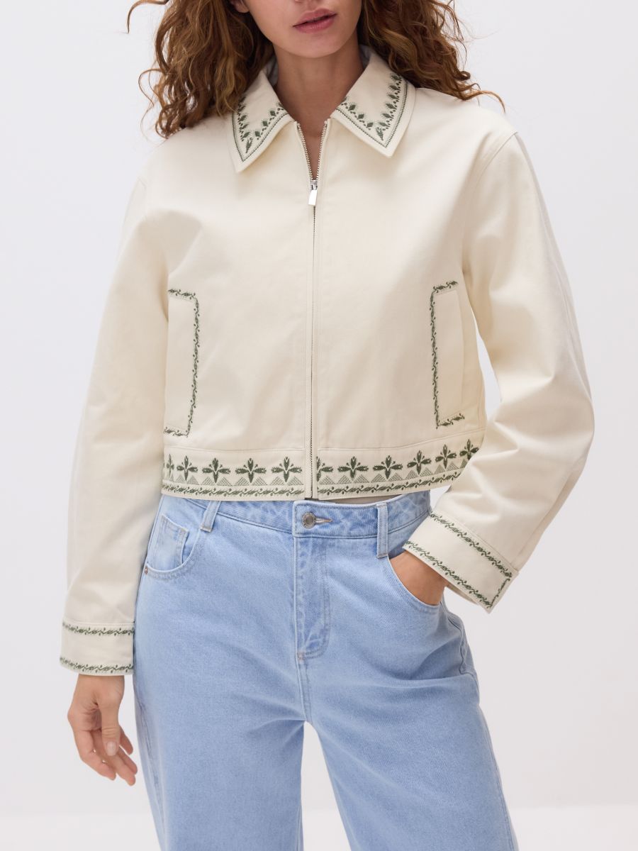 LADIES` JACKET - cream - RESERVED - 2