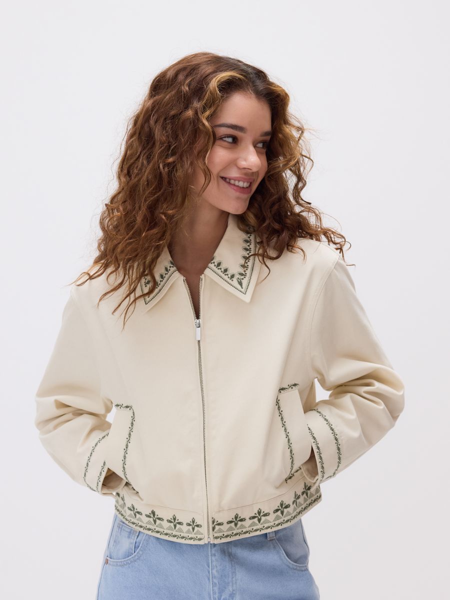 LADIES` JACKET - cream - RESERVED - 4