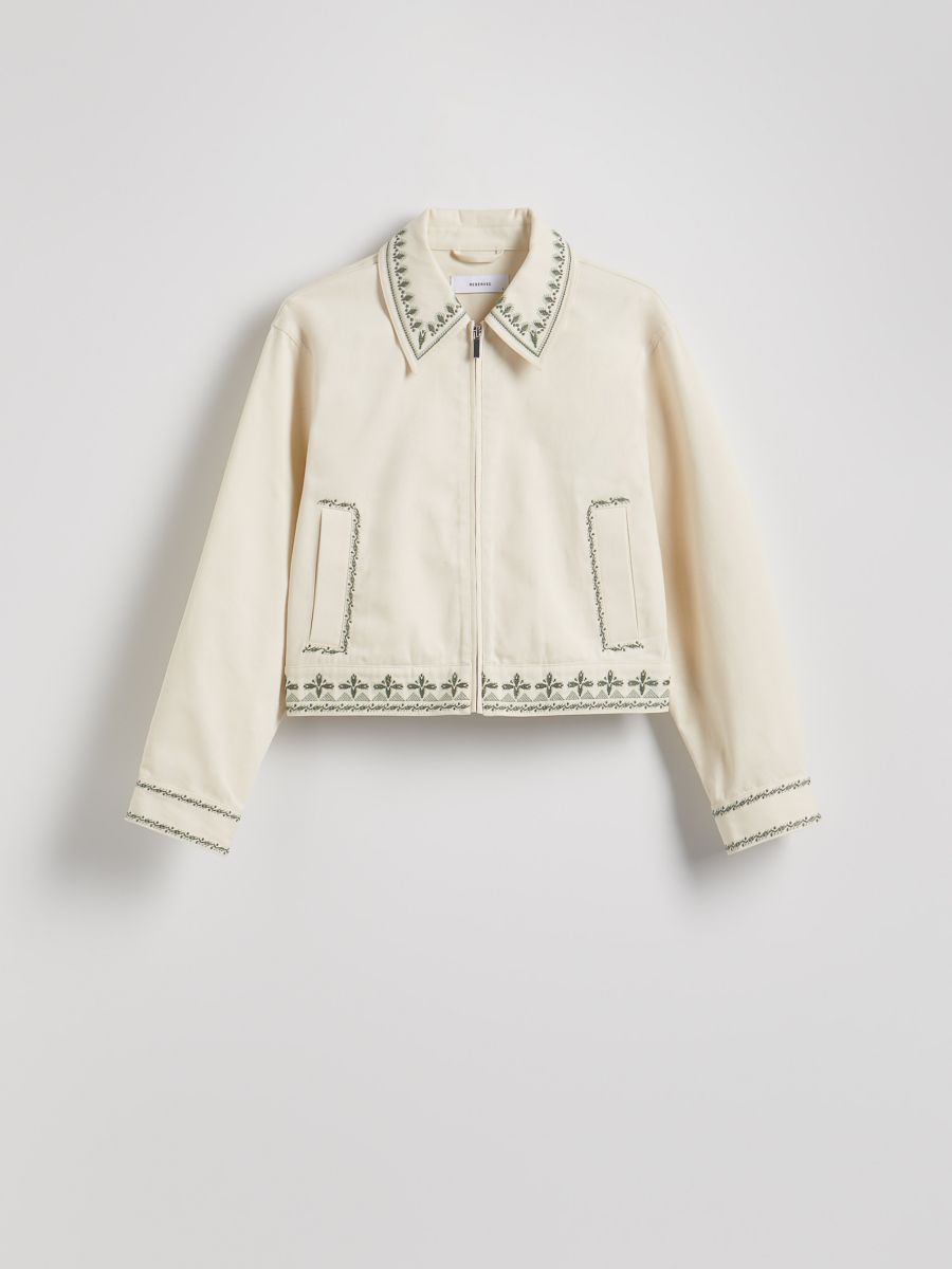 LADIES` JACKET - creme - RESERVED