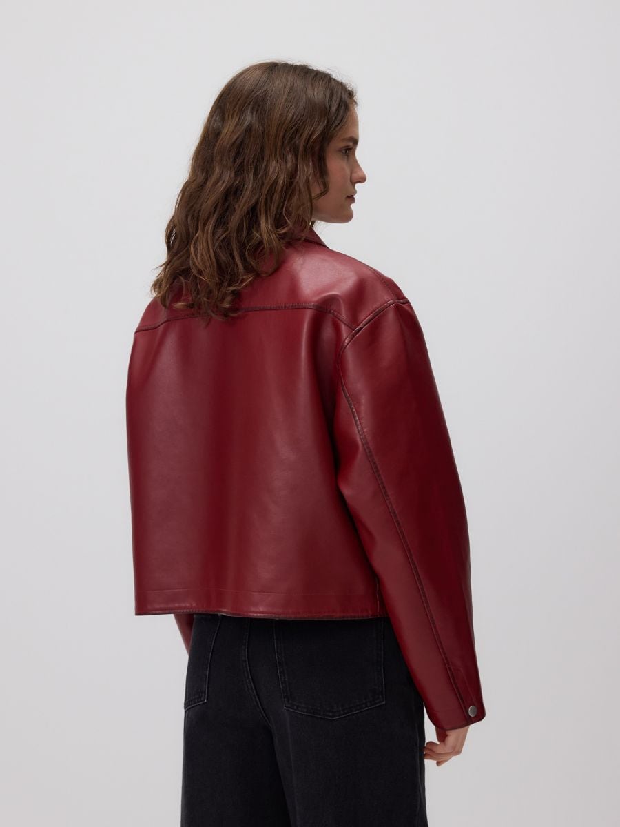 Aged effect jacket - burgundy - RESERVED - 5