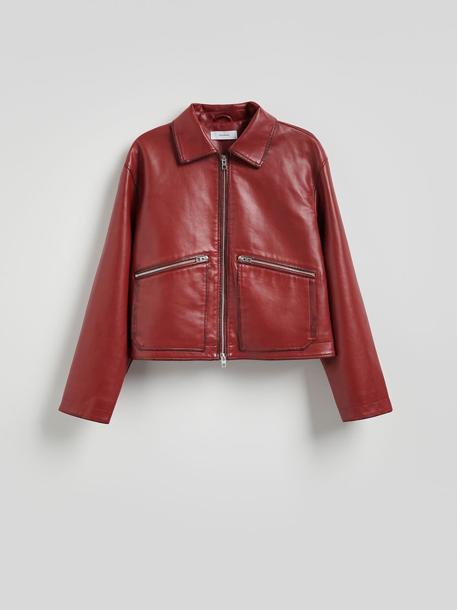 Aged effect jacket - burgundy - RESERVED - 6