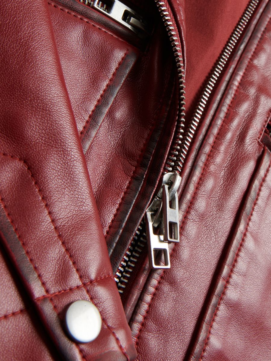 Aged effect jacket - burgundy - RESERVED - 7