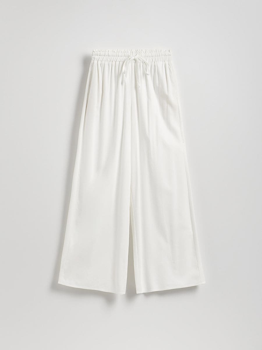 Trousers with linen blend - white - RESERVED - 4