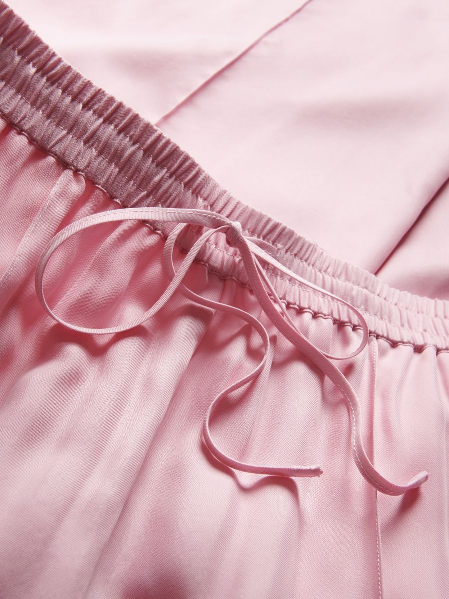Trousers with cupro fabric - pastel pink - RESERVED - 5