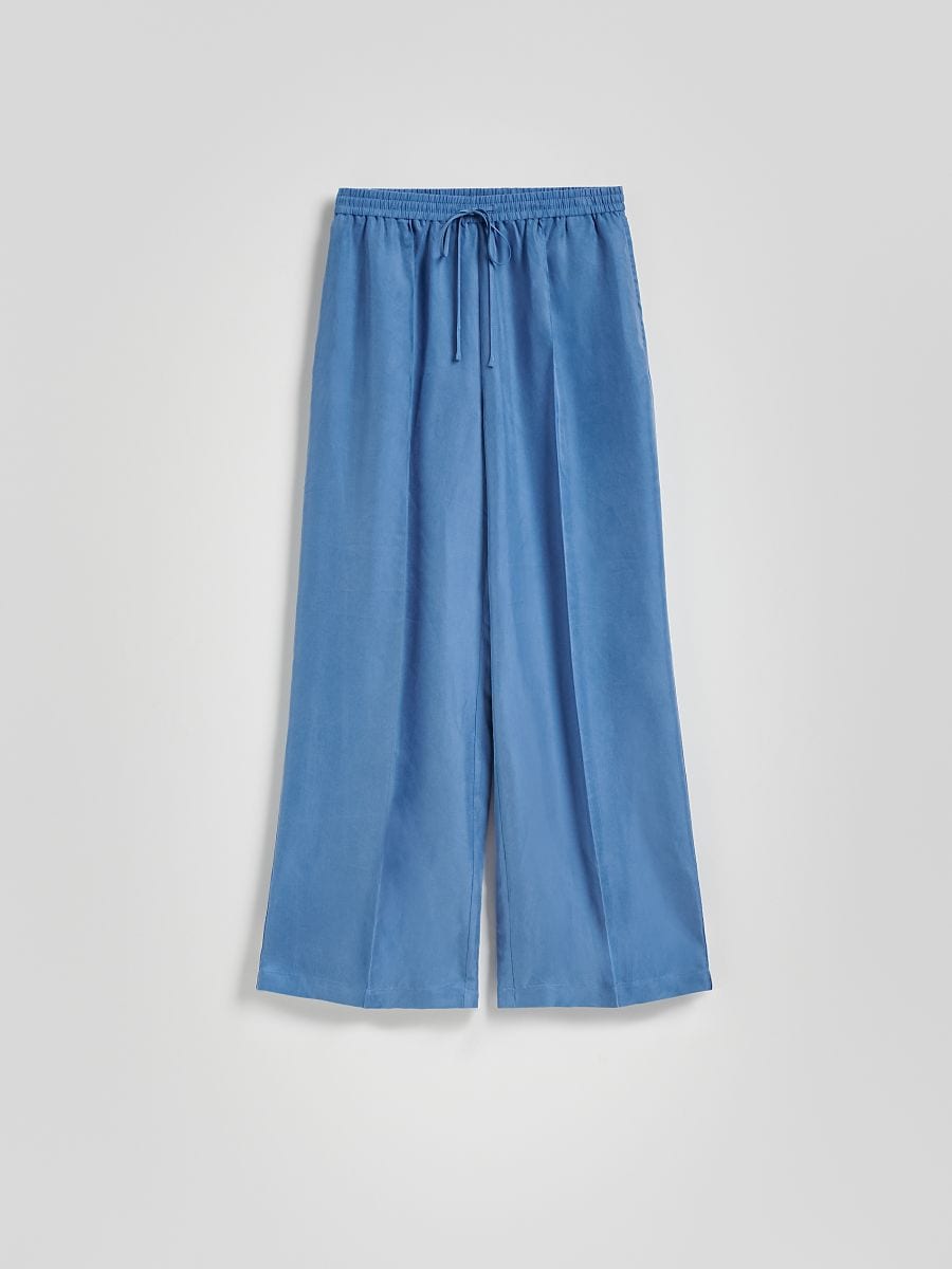 LADIES` TROUSERS - LJUSBLÅ - RESERVED