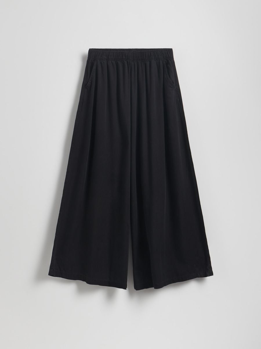 Wide-leg lyocell trousers - grey - RESERVED - 7