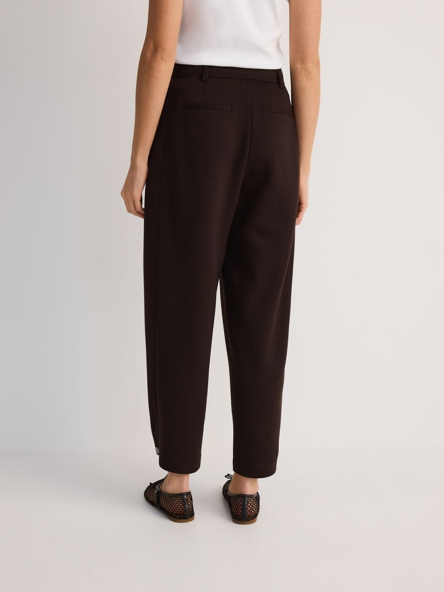 Pantalone sa dugmadima na nogavicama - prašnjava braon - RESERVED - 4