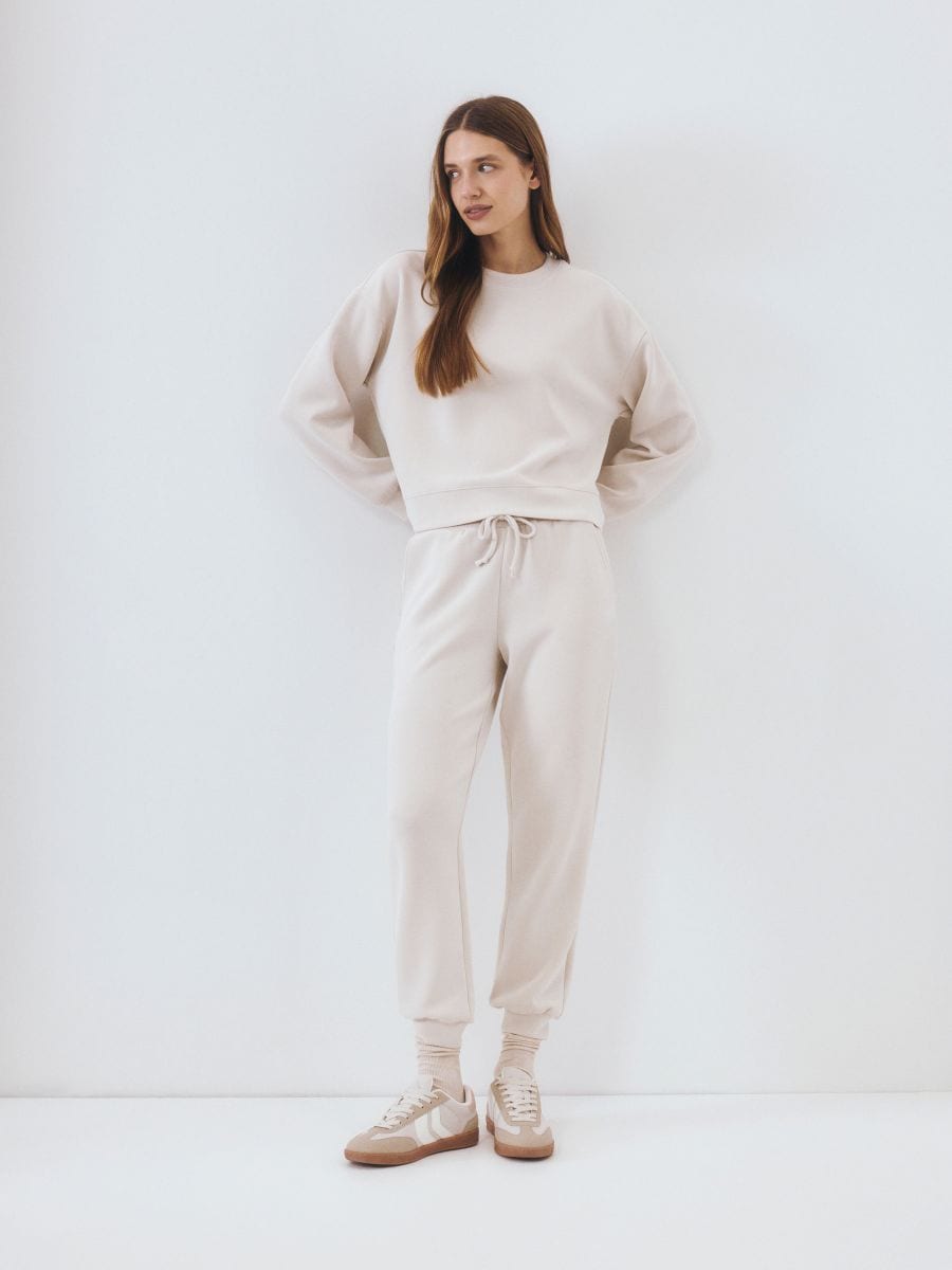 LADIES` TROUSERS - beige - RESERVED - 6