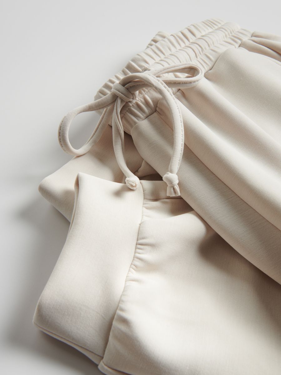 LADIES` TROUSERS - beige - RESERVED - 2
