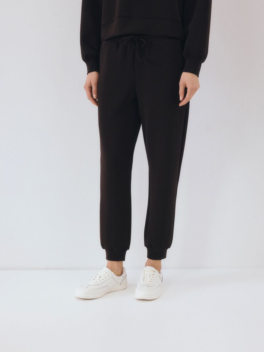 LADIES` TROUSERS - maro-închis - RESERVED