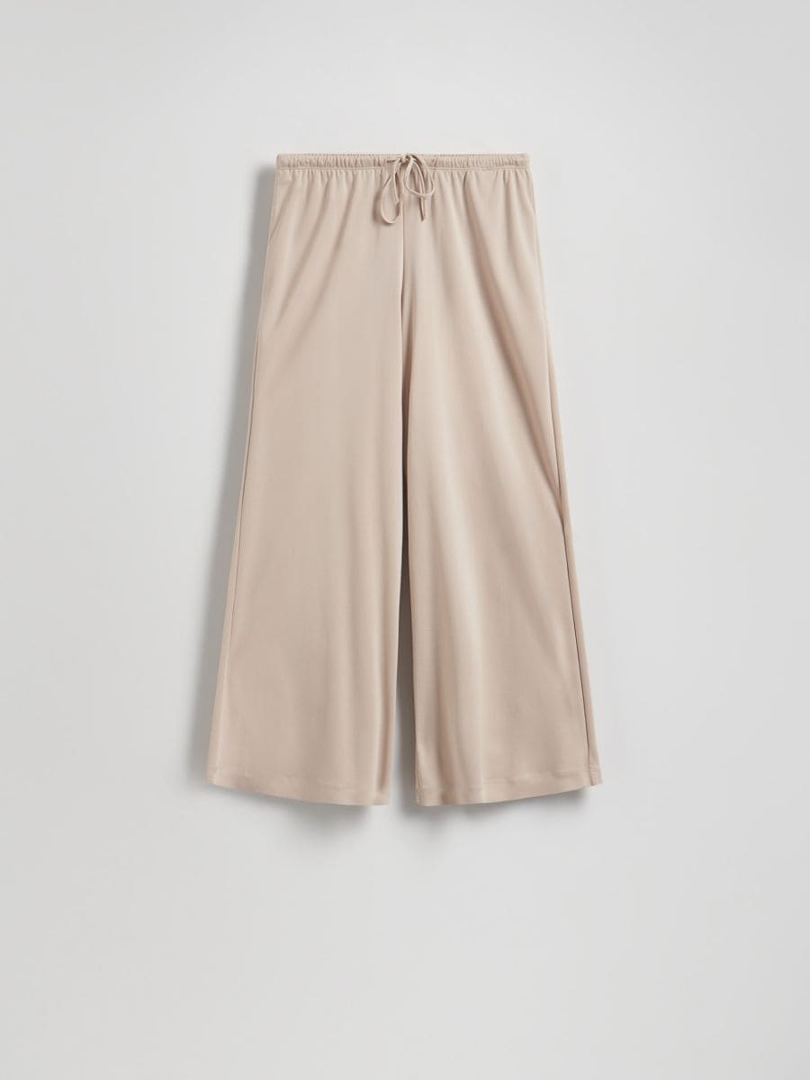 Široke pantalone s modalom - bež - RESERVED - 4