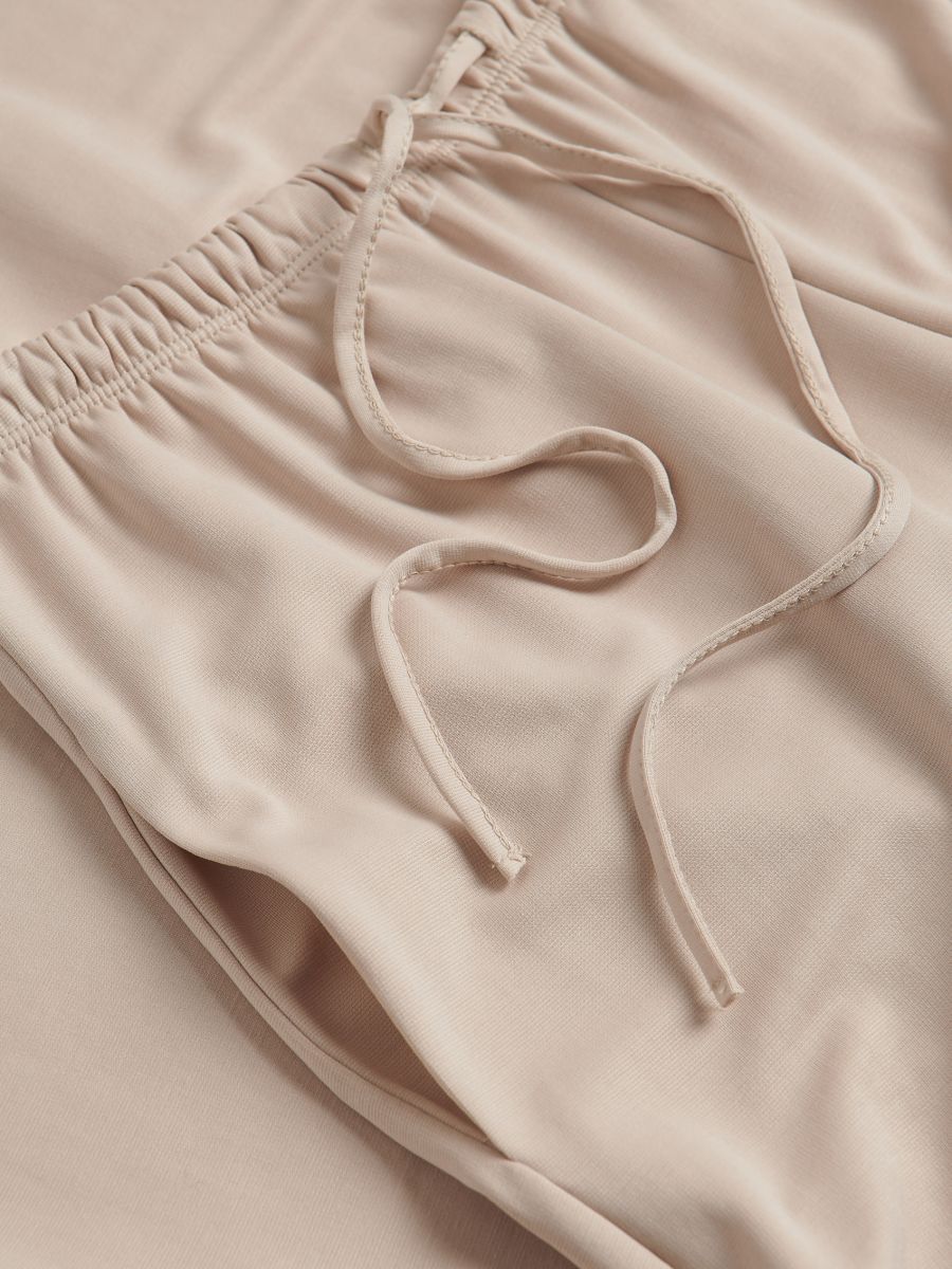 Široke pantalone s modalom - bež - RESERVED - 5