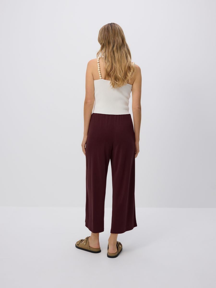 Široke pantalone s modalom - maroon - RESERVED - 4