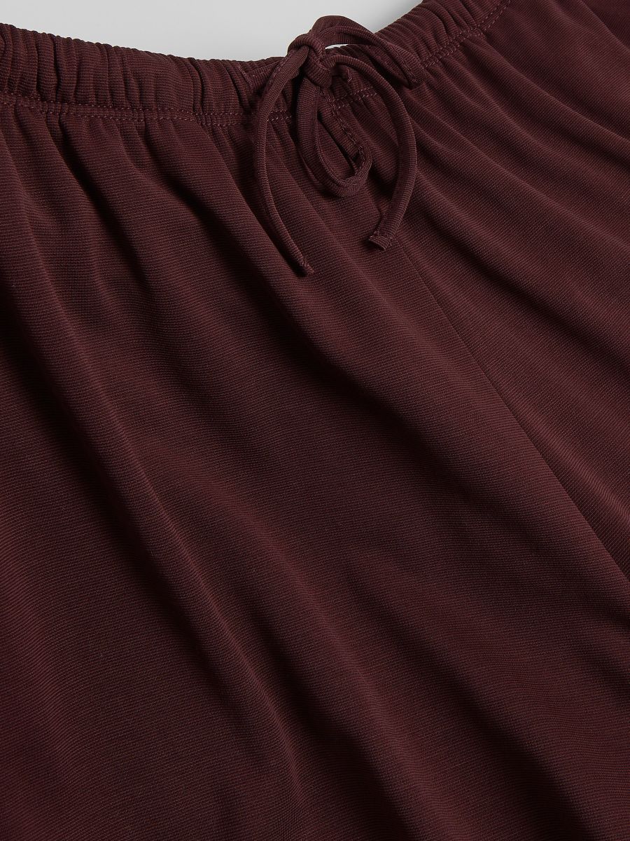 Široke pantalone s modalom - maroon - RESERVED - 6