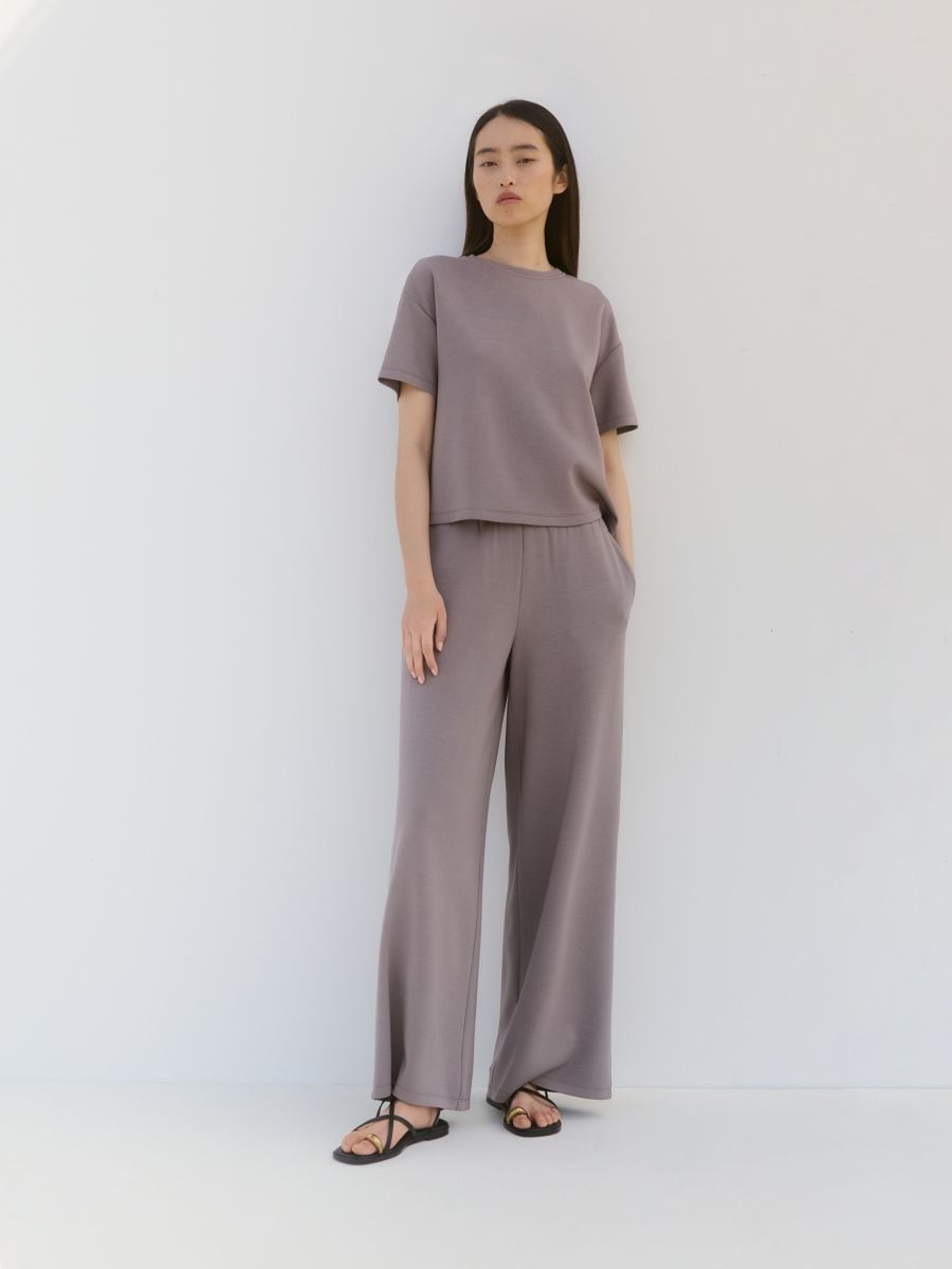 Modal sweatpants - beige - RESERVED - 4