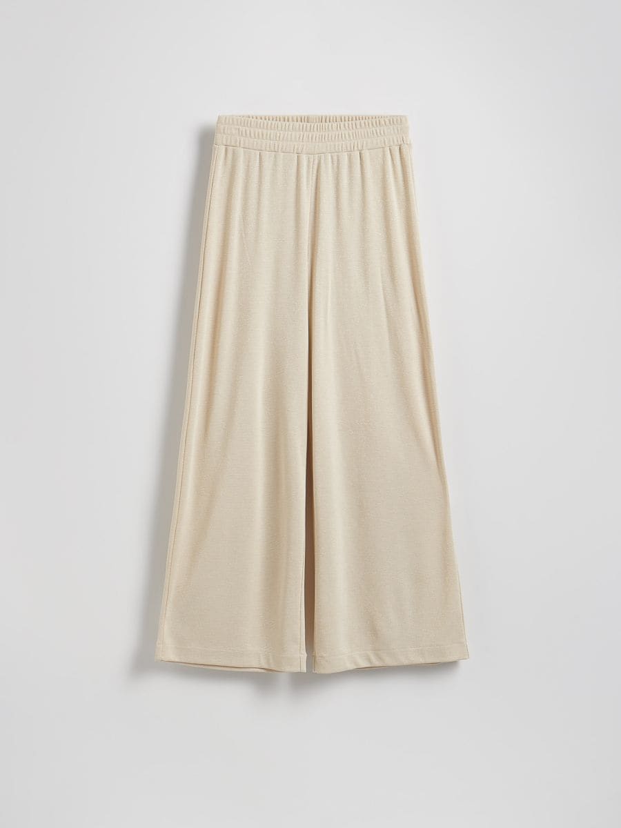 Loose trousers with viscose - nude - RESERVED - 5