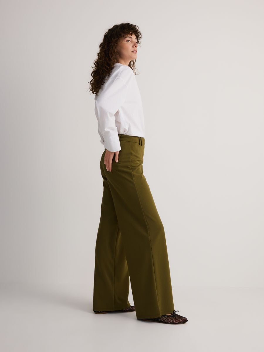 Pantalon large - vert olive clair - RESERVED - 3