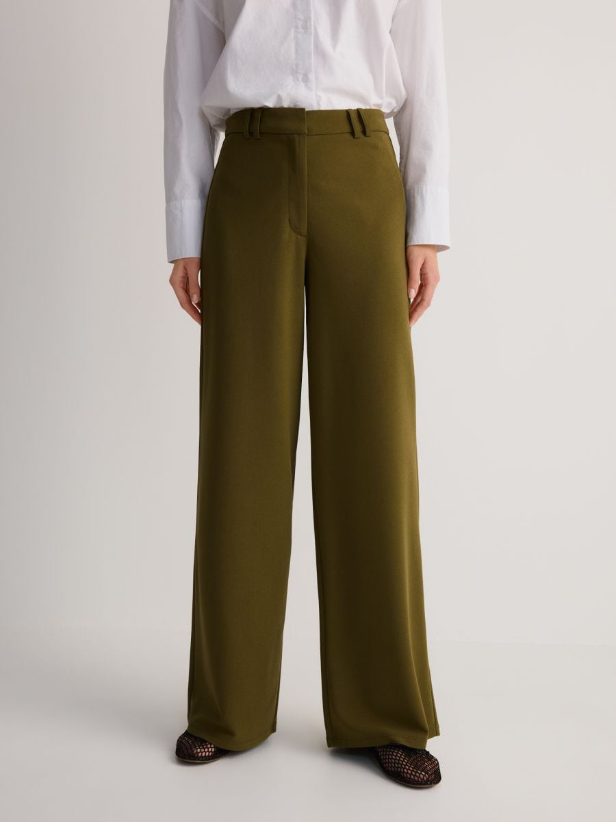 Pantalon large - vert olive clair - RESERVED - 2