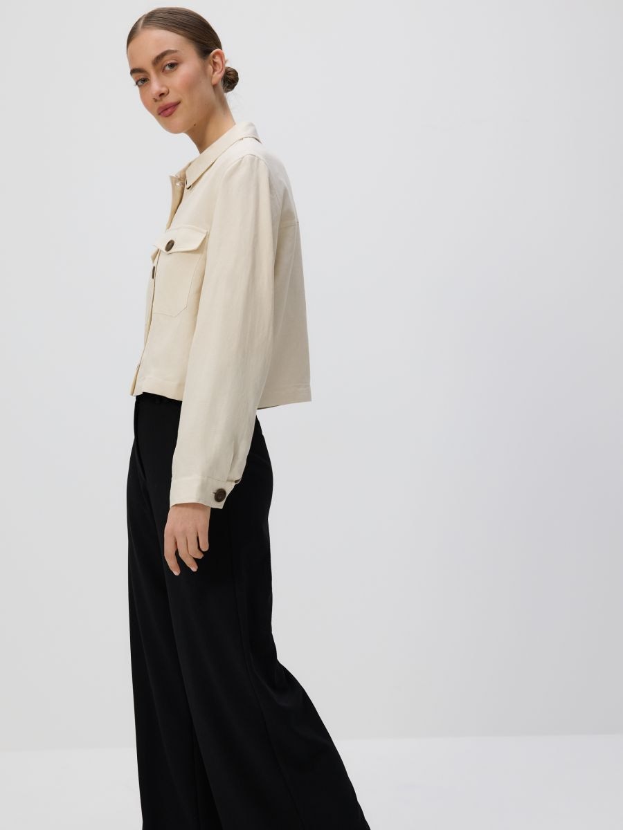 Pantalon large - Noir - RESERVED - 2