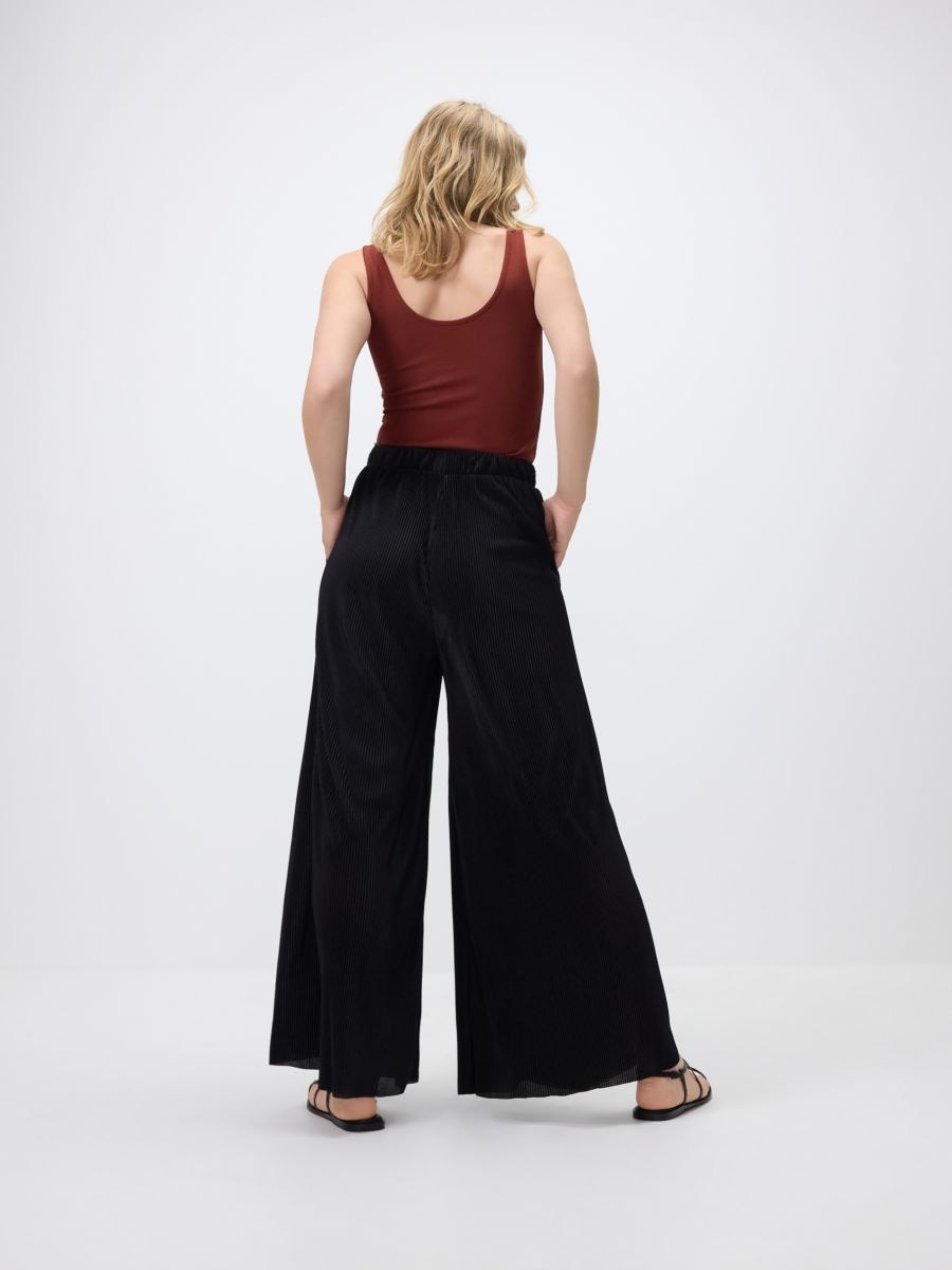 Pleated wide leg trousers - black - RESERVED - 3