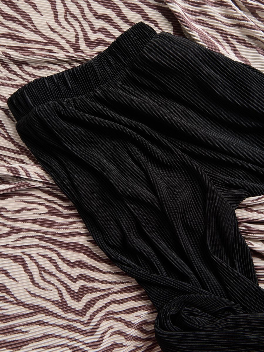 Pleated wide leg trousers - black - RESERVED - 5