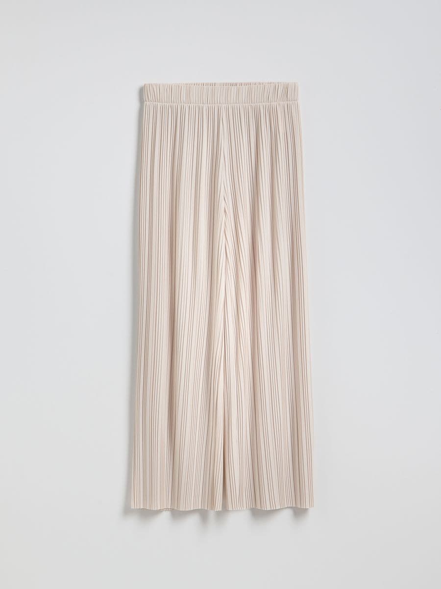 Pleated trousers - beige - RESERVED - 4