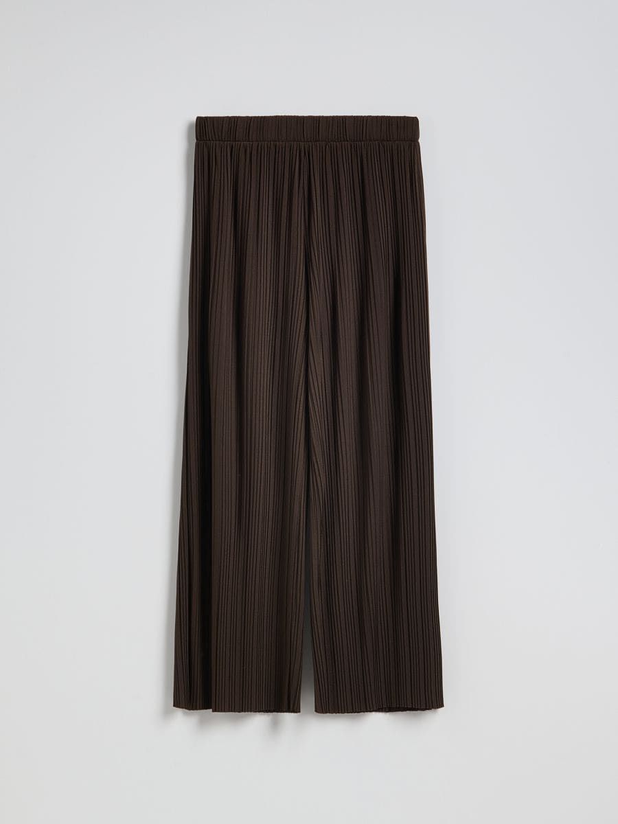 Pleated trousers - coffee - RESERVED - 5