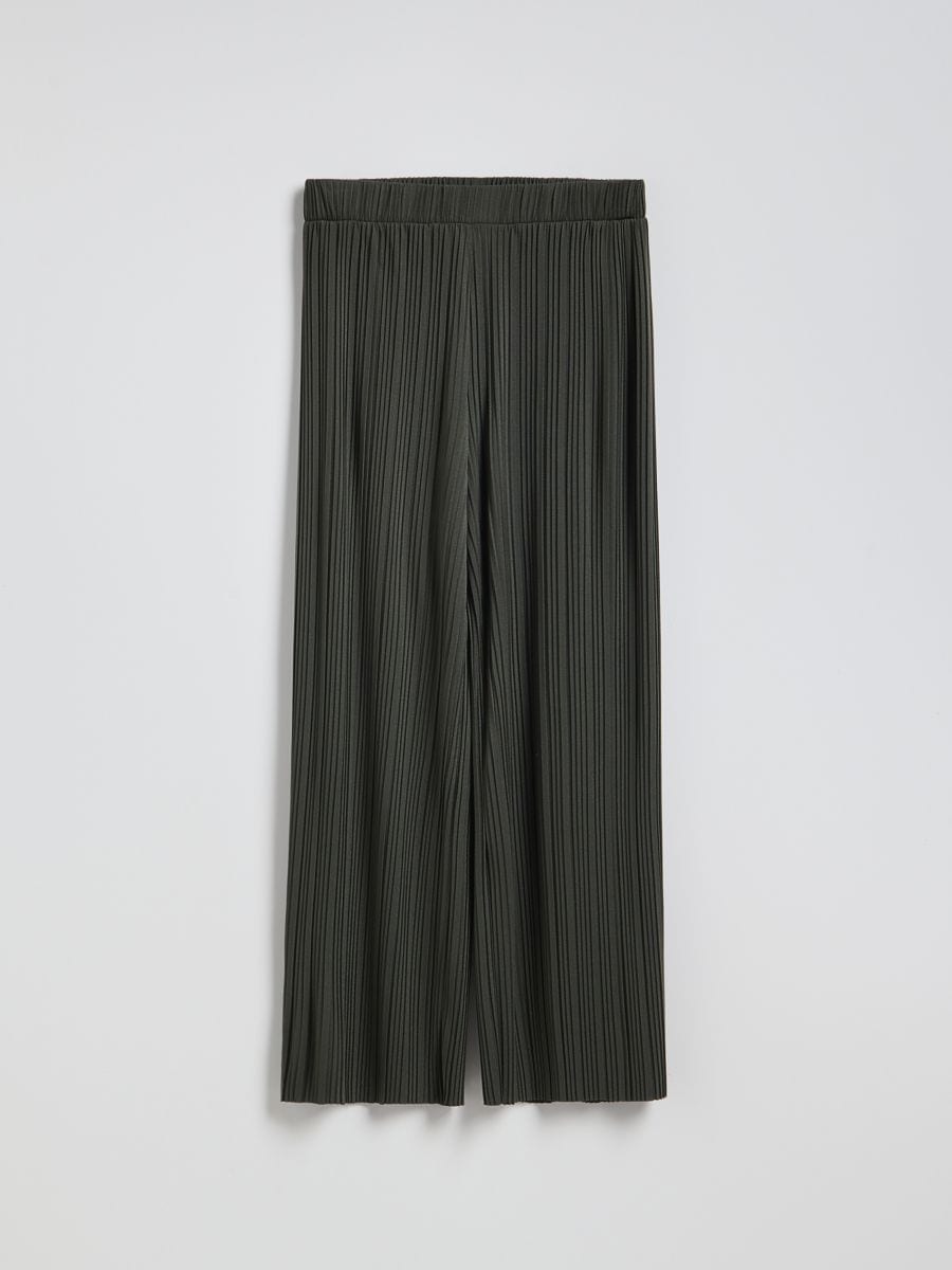 Plisirane pantalone - tamno siva - RESERVED - 4