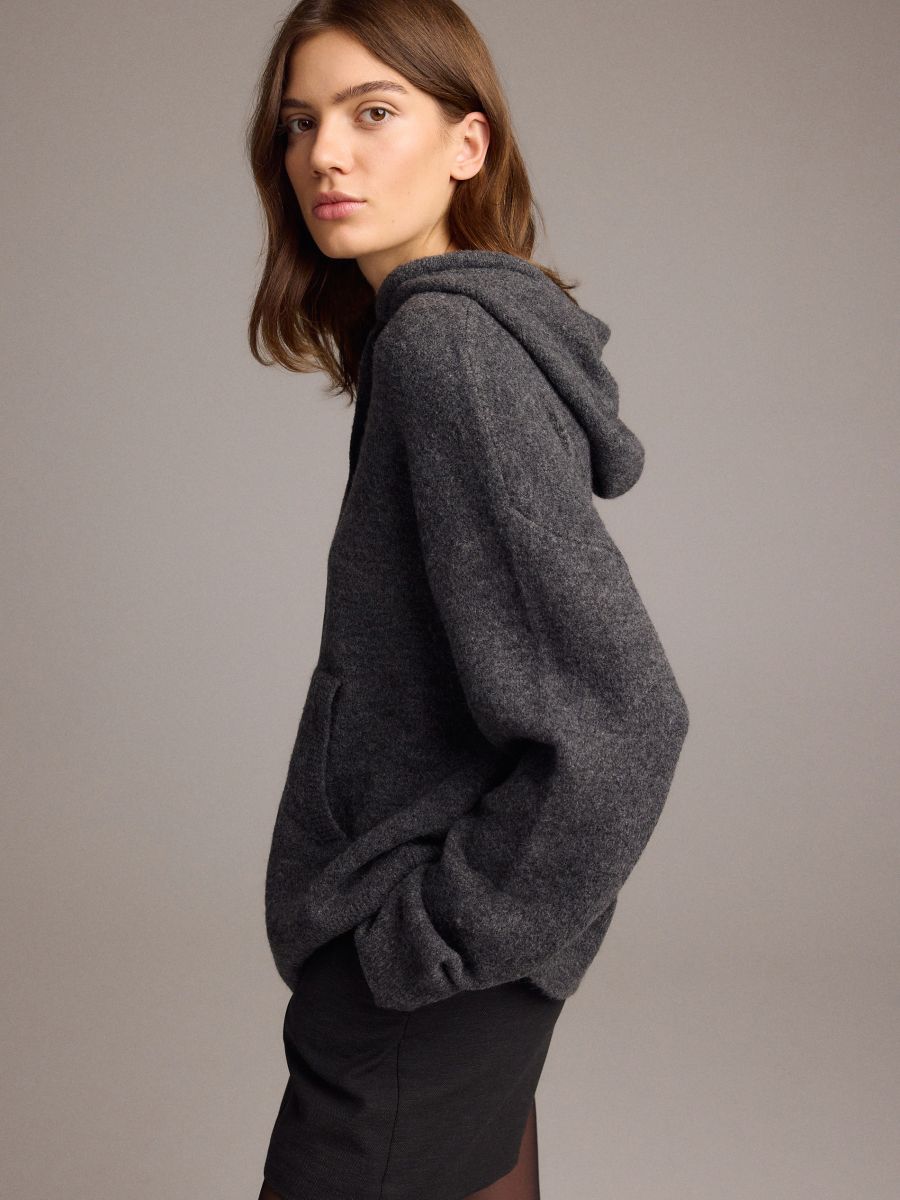 Hooded jumper - dark grey - RESERVED - 2
