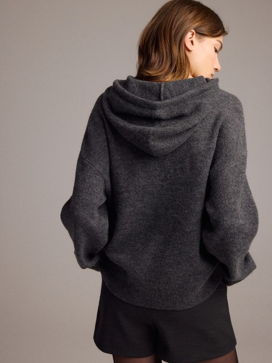 Hooded jumper - dark grey - RESERVED - 4