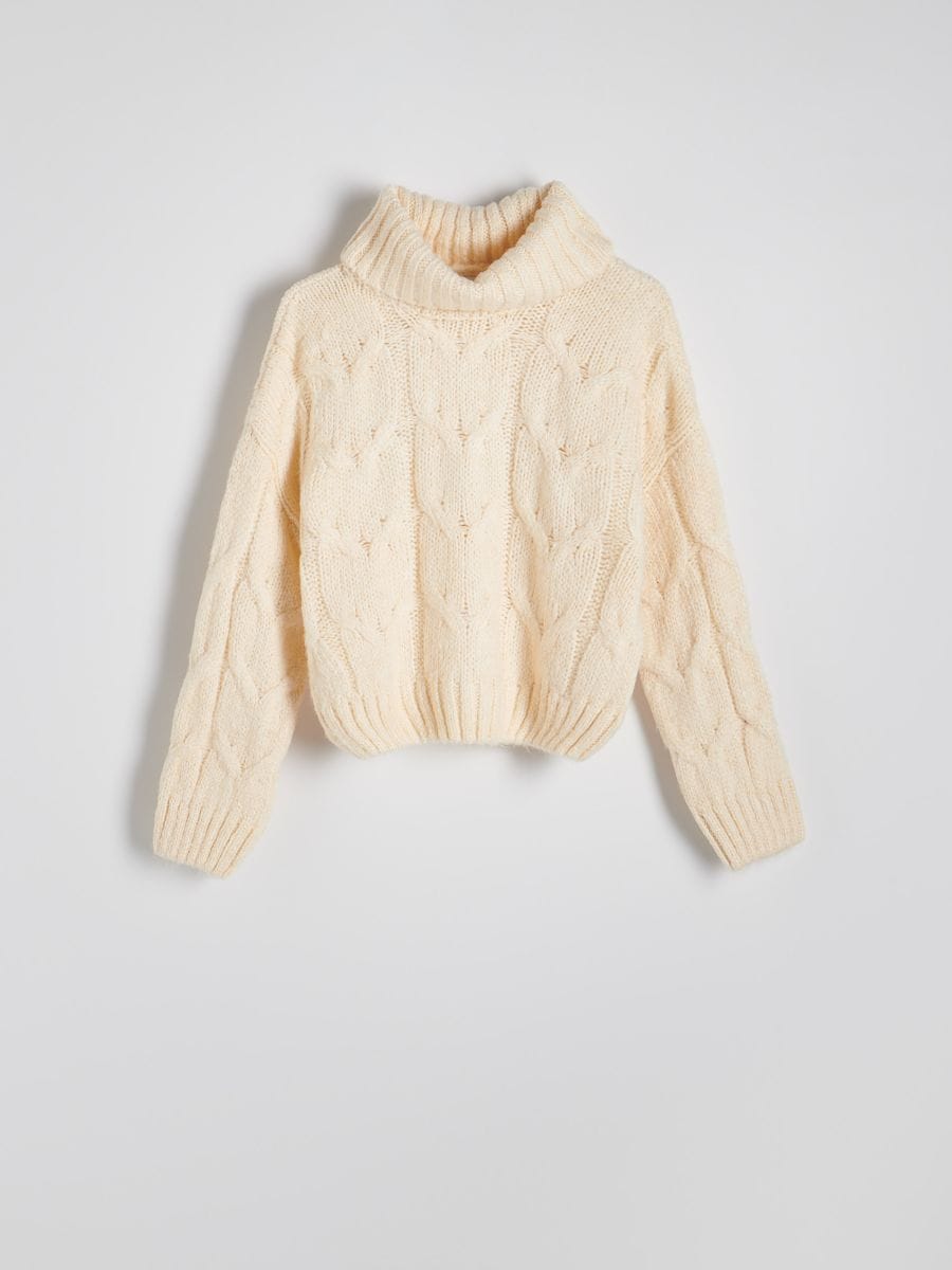 Turtleneck jumper - nude - RESERVED - 5