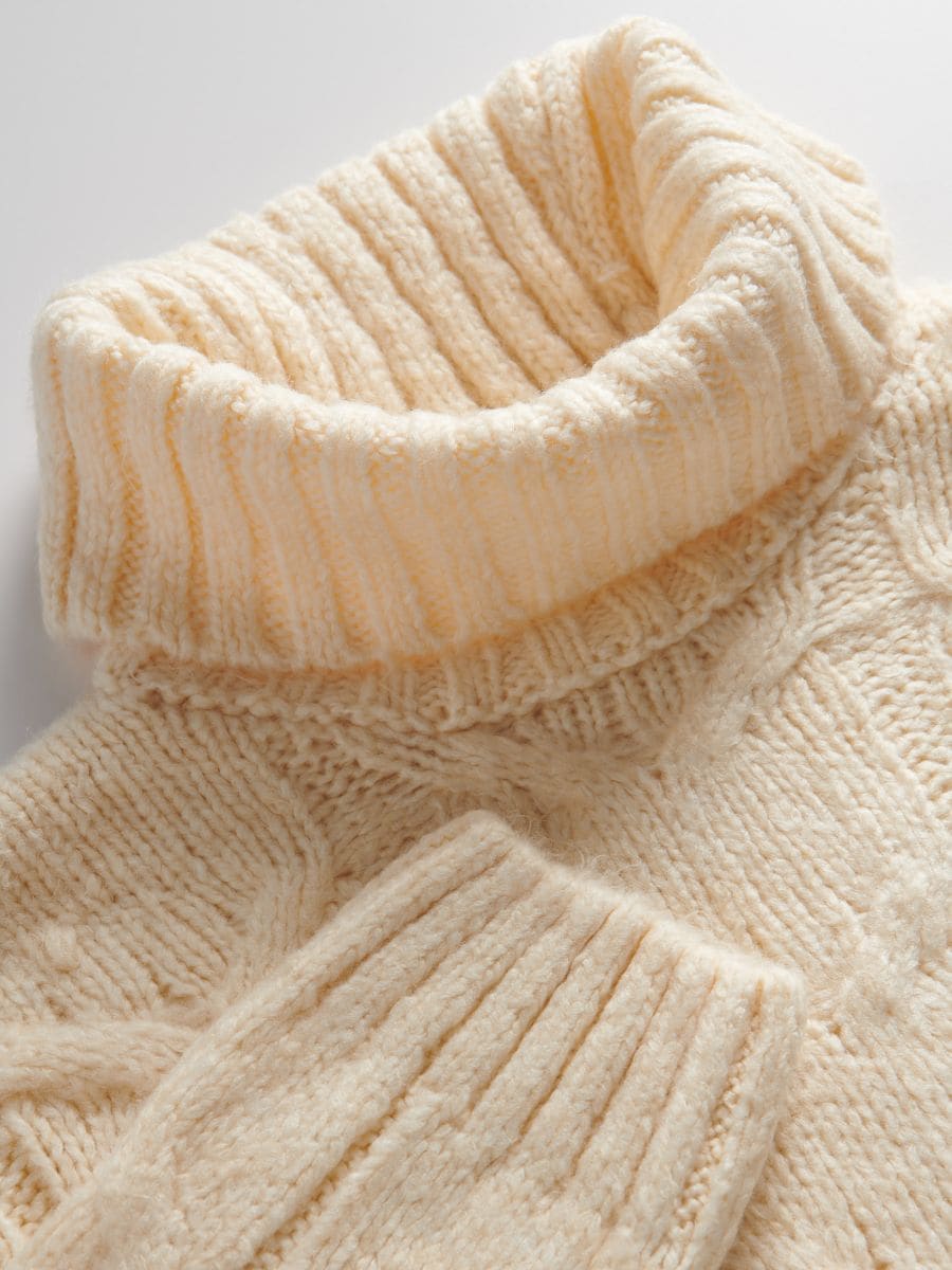 Turtleneck jumper - nude - RESERVED - 6