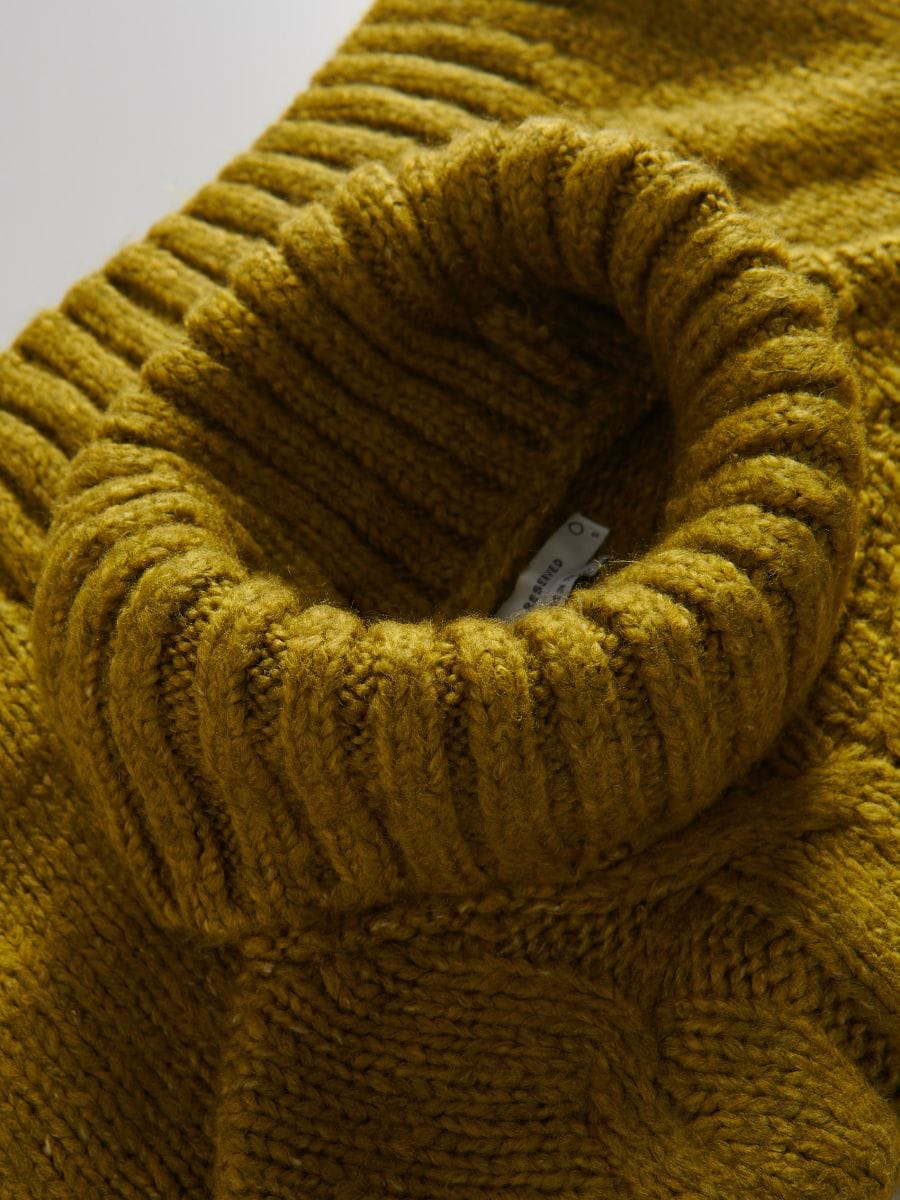 Rollkragenpullover - gelbgrün - RESERVED - 7