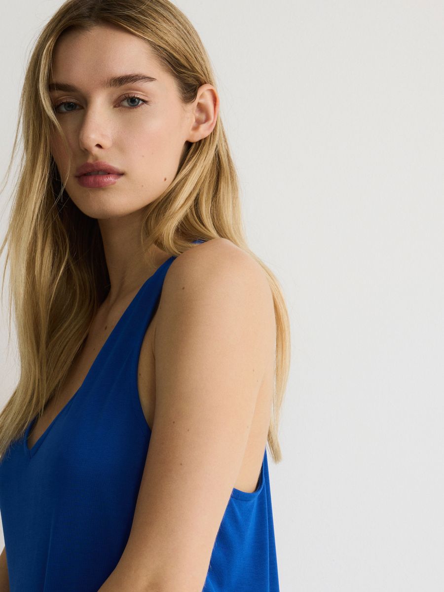 Plain maxi dress - blue - RESERVED - 2