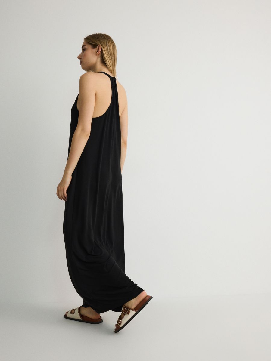 Plain black maxi dress hotsell