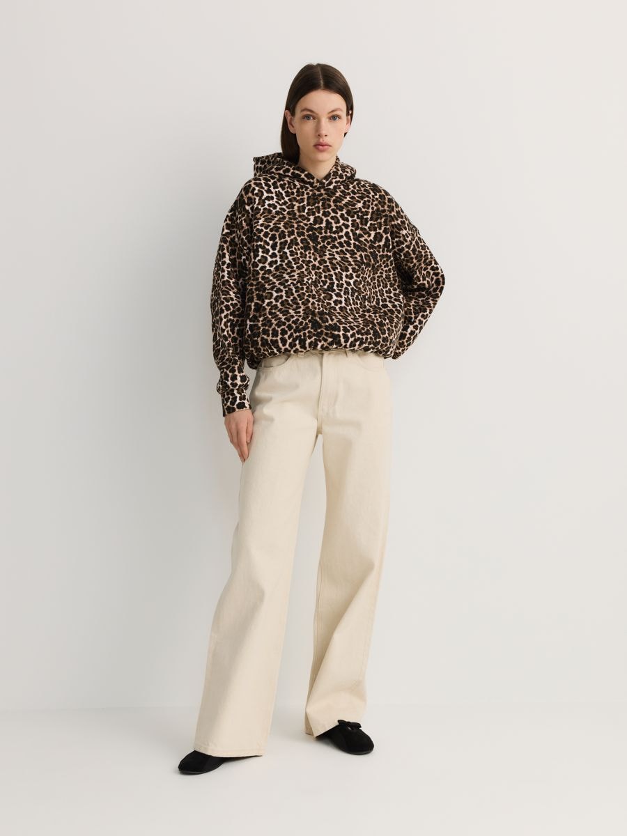 Animal pattern hoodie - multicolor - RESERVED - 2