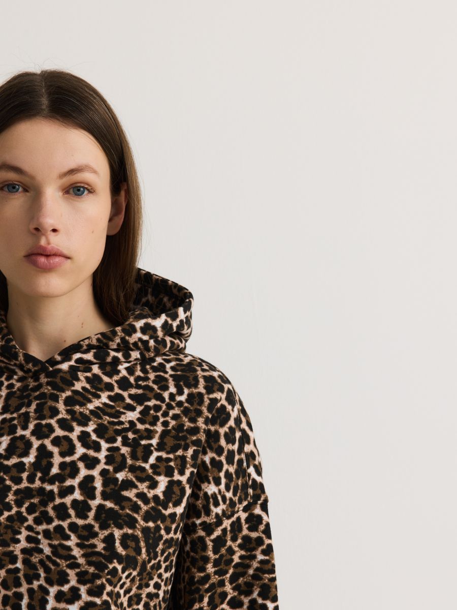 Animal pattern hoodie - multicolor - RESERVED - 4