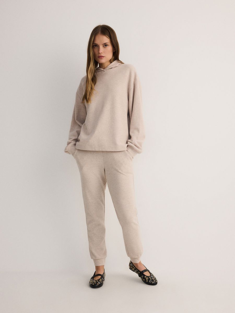 Oversized hoodie - beige - RESERVED - 3