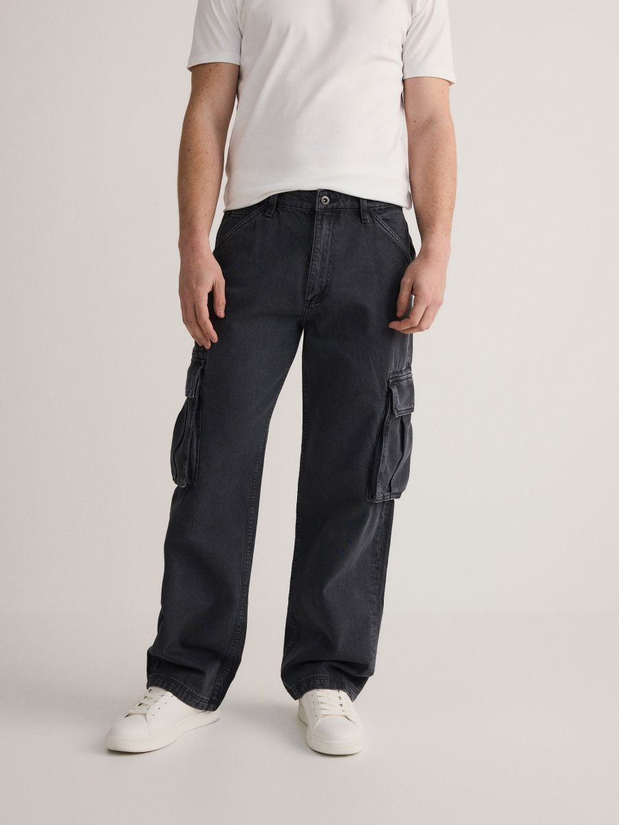 Cargo jeans - grey - RESERVED