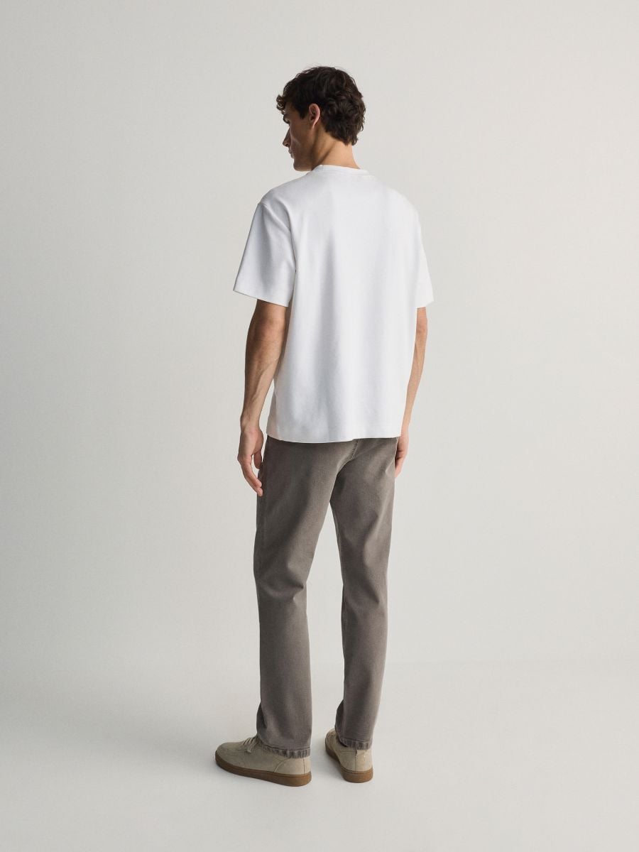 Regular fit chino pantalone - tamno siva - RESERVED - 3