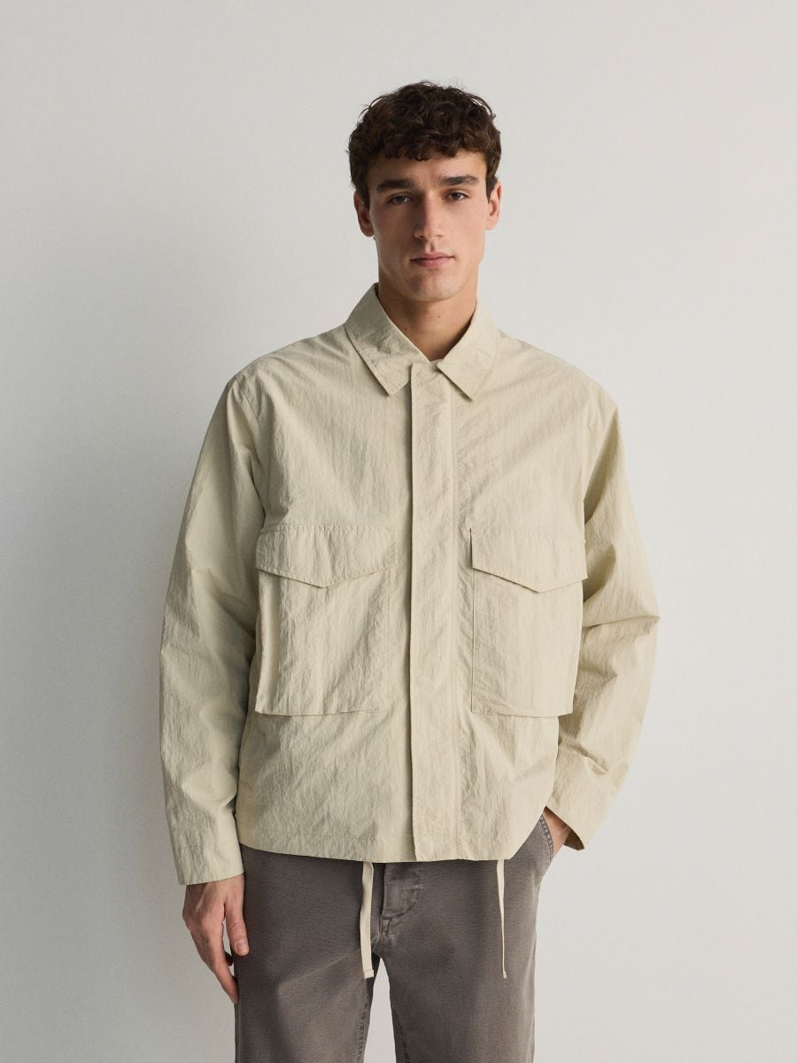 Jacket with collar - nude - RESERVED - 2