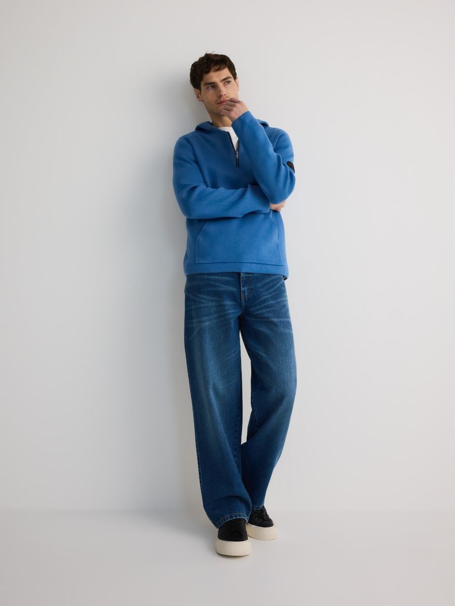 Baggy-Jeans mit Wascheffekt - indigo jeans - RESERVED