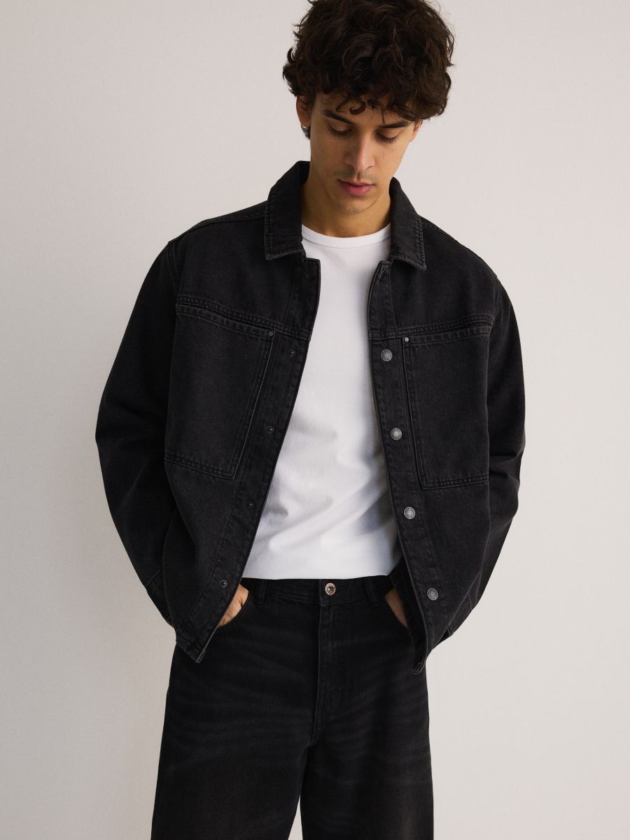 Vaqueros baggy de efecto lavado - negro - RESERVED - 3