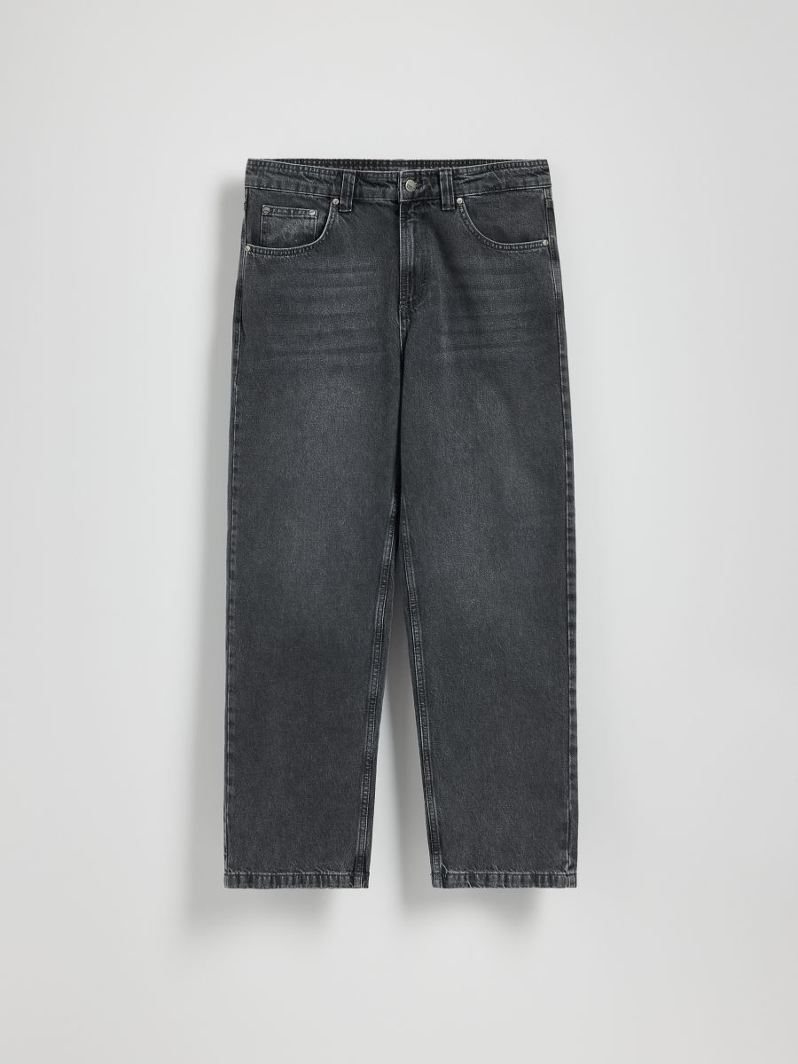 Loose jeans with wash effect - light grey - RESERVED - 5
